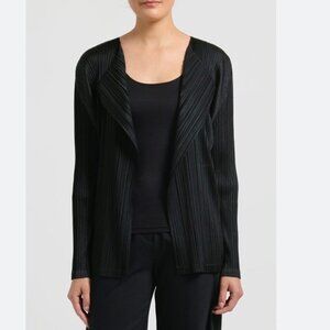 Milano Macy’s NEW Pleates Open Jacket Cardigan Pleated Unlined Light Flowy Tag L